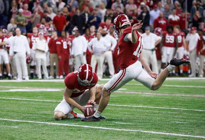 Will Reichard attempts a field goal